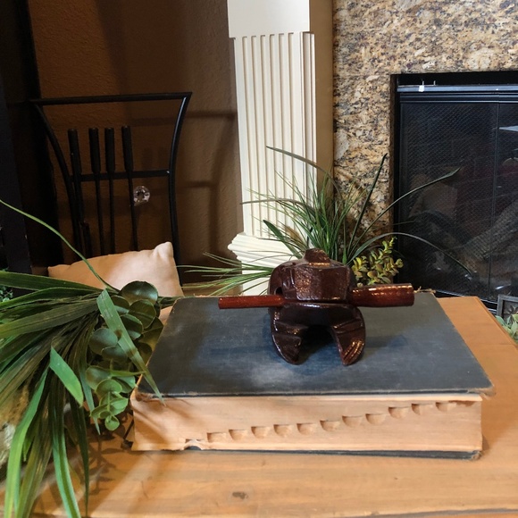 Thai Wooden Frog Carved Handcrafted, Thailand - Picture 2 of 9